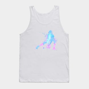 Baseball Catcher Sports Player Watercolor Silhouette Tank Top